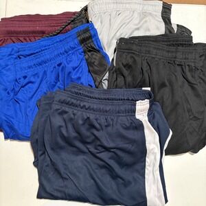 Real Essentials Mens Mesh Shorts 5 Pack XXXL Blue Black Grey Navy Burgundy 3XL